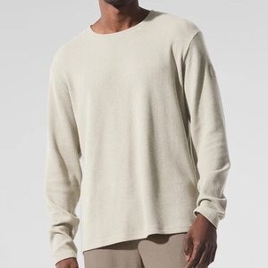 Alo | Elevate Waffle Long Sleeve Crew | Bone | Medium